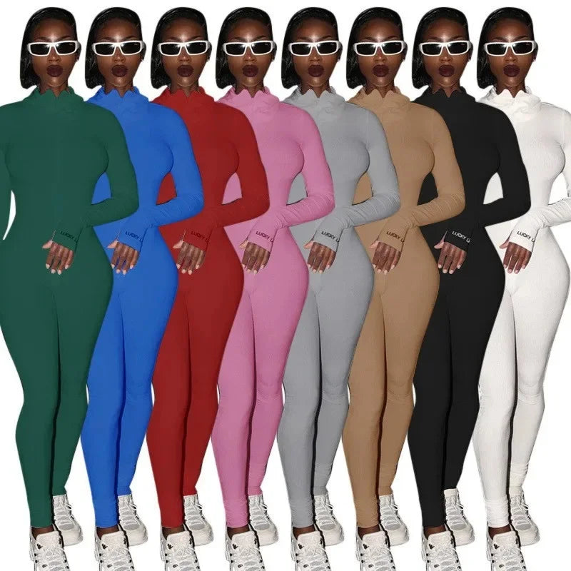 Street Script Zip Jumpsuit