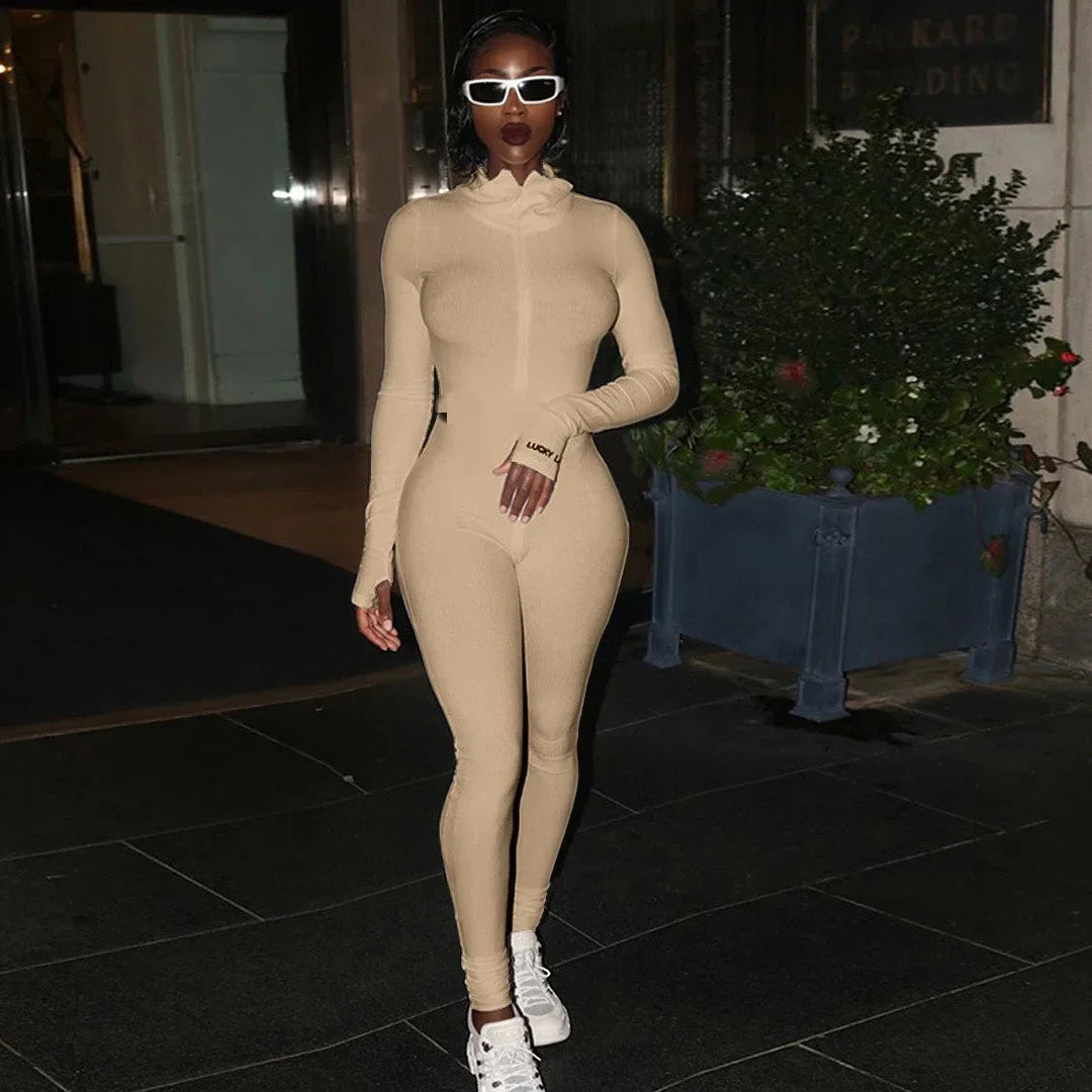 Street Script Zip Jumpsuit