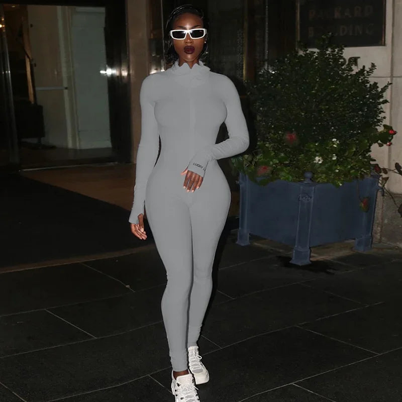 Street Script Zip Jumpsuit
