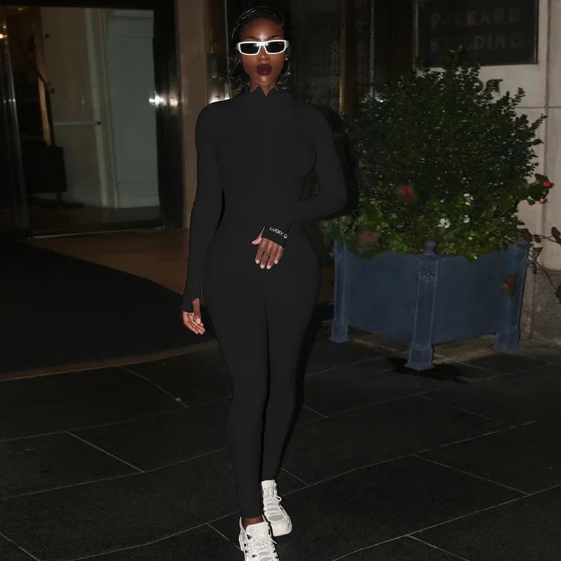 Street Script Zip Jumpsuit