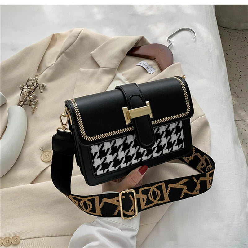 Hot Unique Bag Design Retro Woolen Square Bag & Elegant Shoulder Bag Messenger Bag Width 20.5Cm Height 15Cm Thickness 8Cm