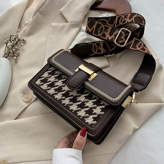 Hot Unique Bag Design Retro Woolen Square Bag & Elegant Shoulder Bag Messenger Bag Width 20.5Cm Height 15Cm Thickness 8Cm